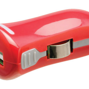 Caricabatteria da auto USB - USB A femmina – connettore da auto da 12 V rosso-0