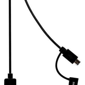 Cavo per sincronizzazione e ricarica maschio USB 2.0 A - maschio Micro B dotato di adattatore lightning da 1,00 m nero-0