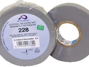 NASTRO ISOLANTE PVC GRIGIO - MISURA 0,19mm x 25mm x 20mt NITTO 228-25-GR-0